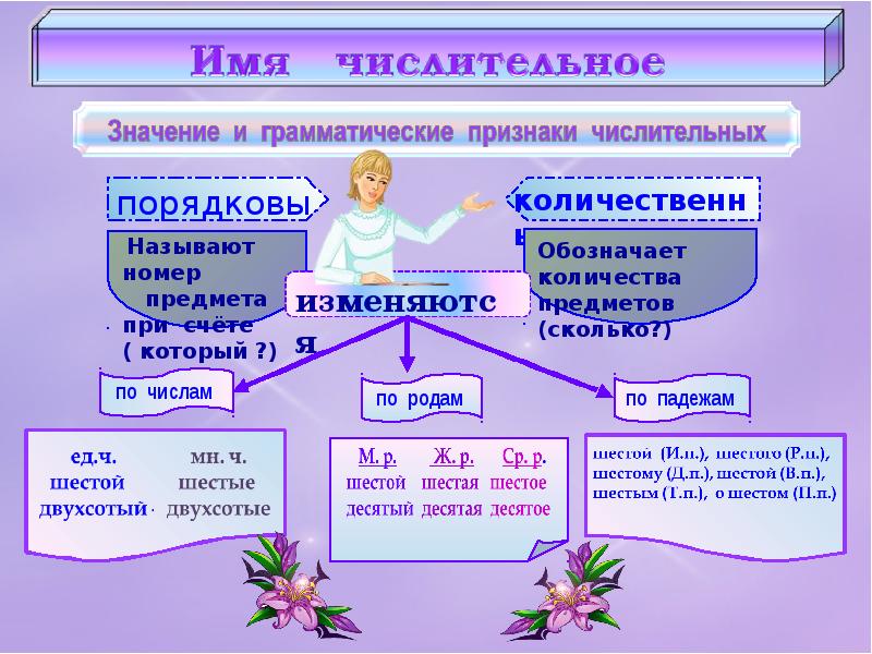 4 класс имена. Грамматические признаки имени числительного 4 класс. Грамматические категории числительных. Грамматические особенности числительных. Грамматическая характеристика числительных.