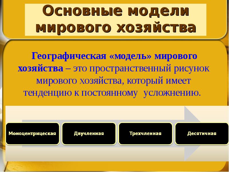 Модели развития и территориальная структура мирового хозяйства 9 класс презентация