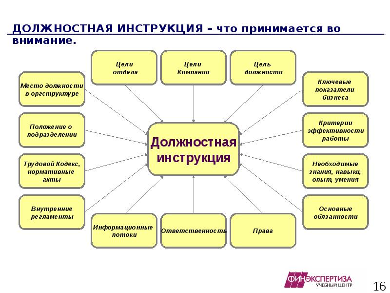 Должности в организации