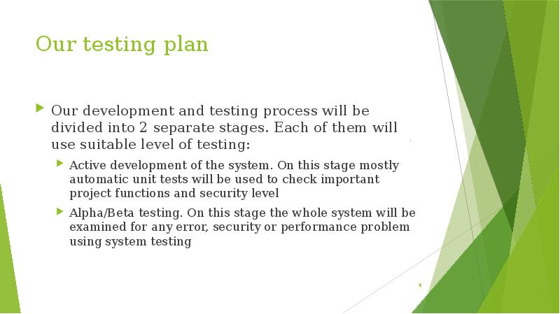 Test Specification Development System Test Specification