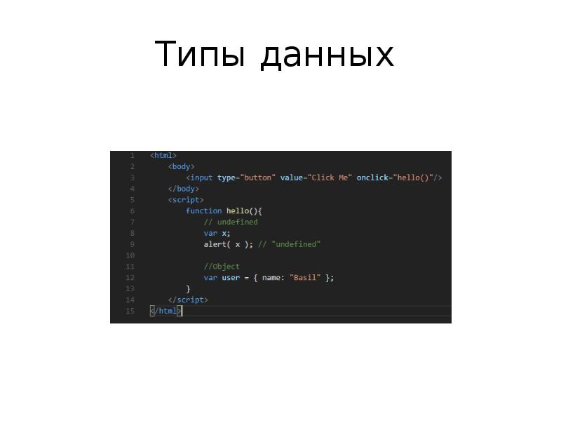 Типы данных Типы данных