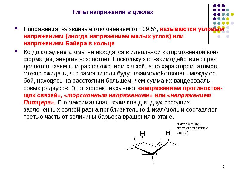 электронное строение циклопропана.