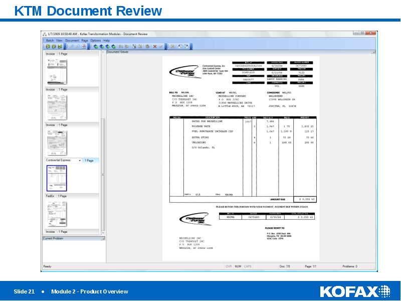 KTM Document Review