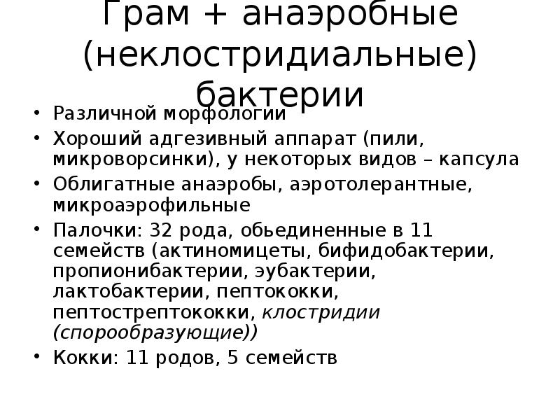 Неклостридиальная анаэробная инфекция презентация