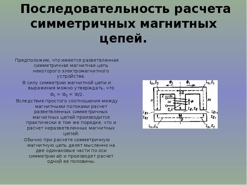 Примеры магнитных цепей