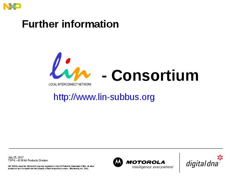Further information http://www.lin-subbus.org