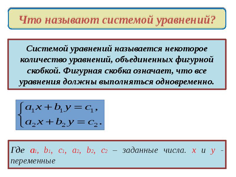 Системы линейных уравнений с двумя переменными 6 класс презентация