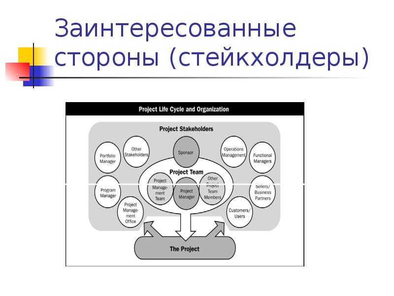 Заинтересованными сторонами в команде проекта являются