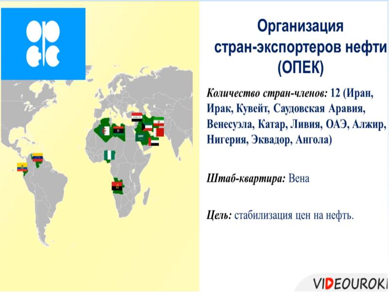 Три страны являющиеся участниками опек. Организация стран - экспортёров нефти. Страны входящие в интеграционные объединения ОПЕК. Страны входящие в ОПЕК на карте.