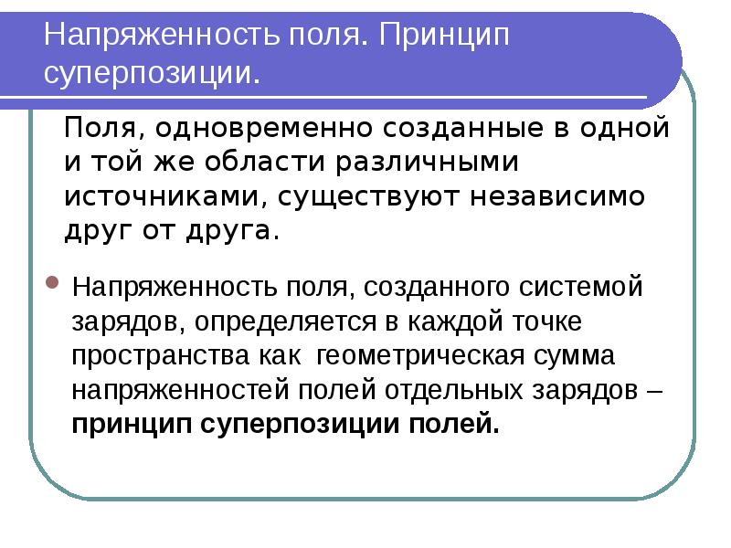 Принцип суперпозиции полей презентация. Принцип суперпозиции для напряженности. Принцип суперпозиции полей. Принцип суперпозиции философия. Сложение электрических полей принцип суперпозиции.