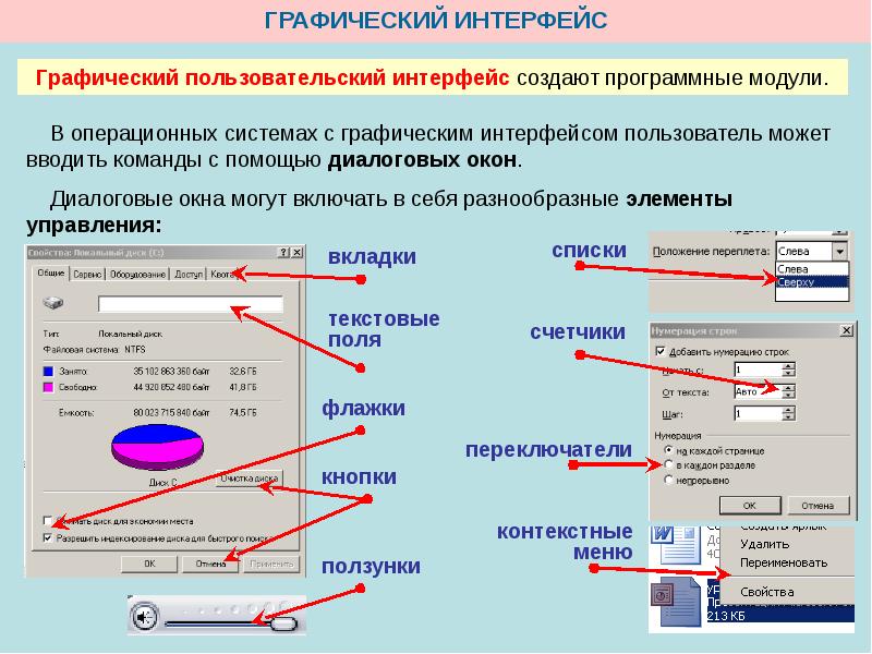 Графический интерфейс пользователя презентация