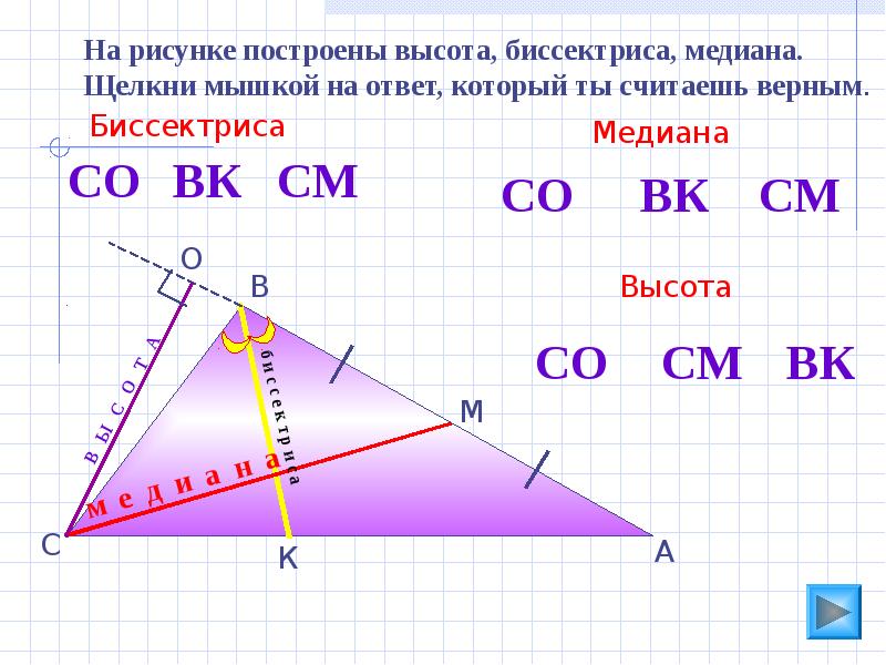 Биссектриса на рисунке