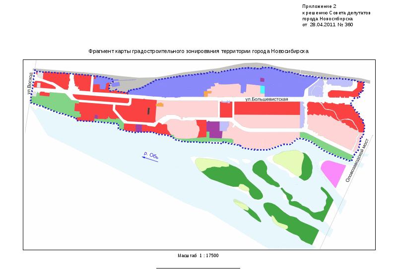 Градостроительная карта новосибирска