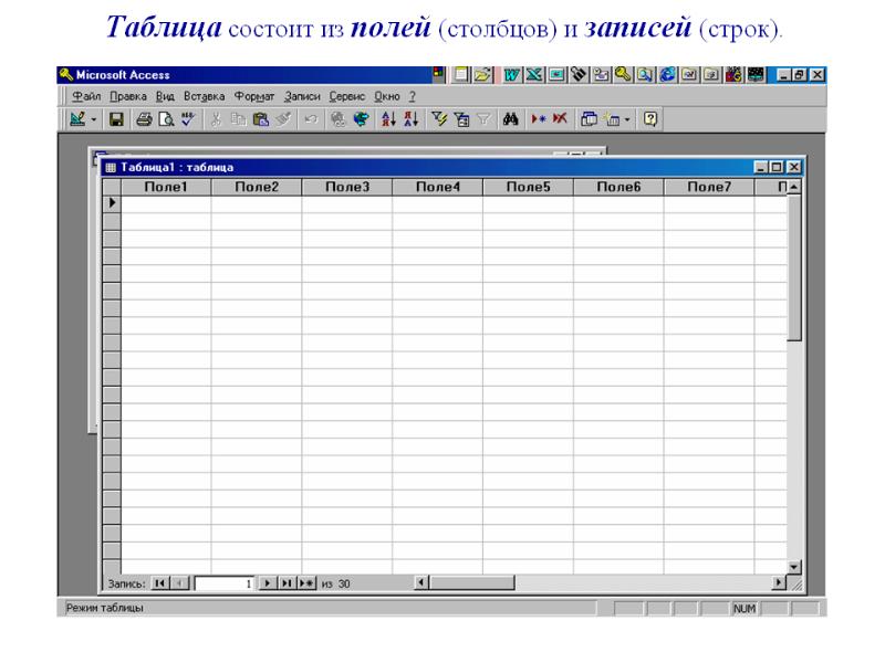 Access строки в столбцы. Строка запись столбец поле. поле это столбец таблицы. поля и столбцы в access.