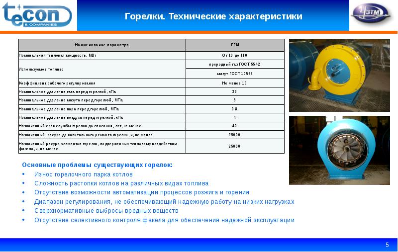 110 характеристики. Номинальная тепловая мощность горелки. Коэффициент износа горелки газовой. Давление мазута перед горелками.