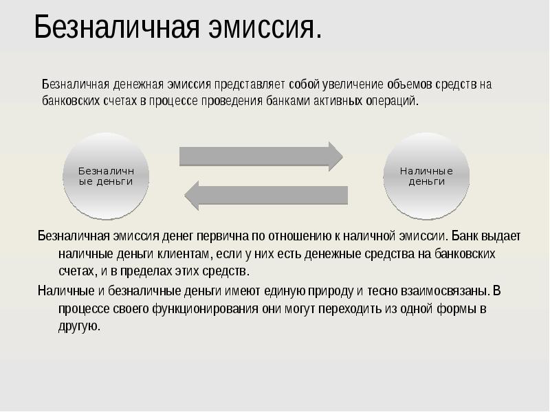 Денежная эмиссия регулирование. Эмиссия безналичных денег. Эмиссия бумажных денег. Эмиссия государством денег. Эмиссия наличных и безналичных денег в РФ осуществляется ….