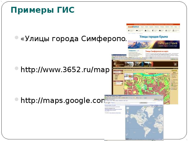 Примеры геоинформационных систем презентация