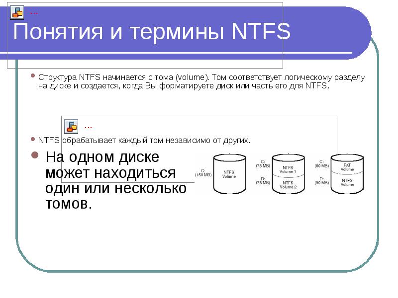 Из чего состоит атрибут ntfs