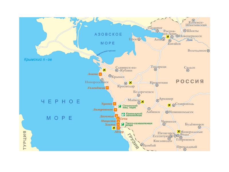 Карта азовского побережья краснодарского. Карта Черноморского побережья России. Карта черного моря Краснодарский край. Карта Черноморья Краснодарского края.