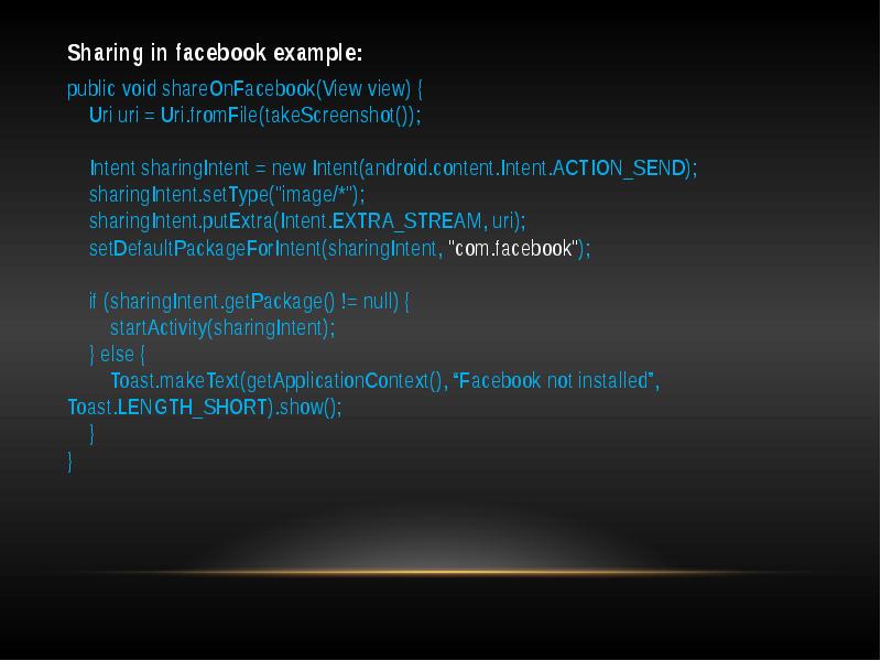 Intent action. Get share text Intent Android. Share example.