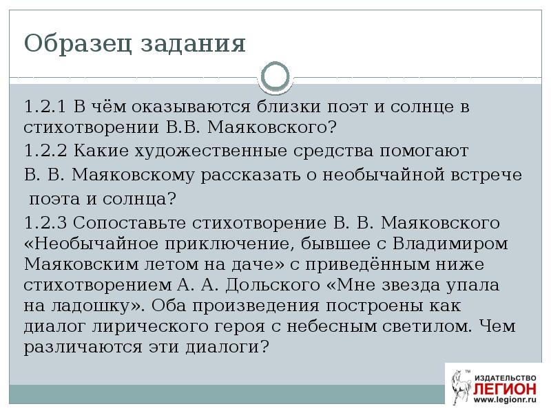 Анализ стихотворения владимира маяковского необычайное приключение