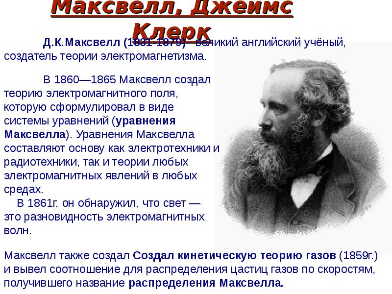 Волны максвелла