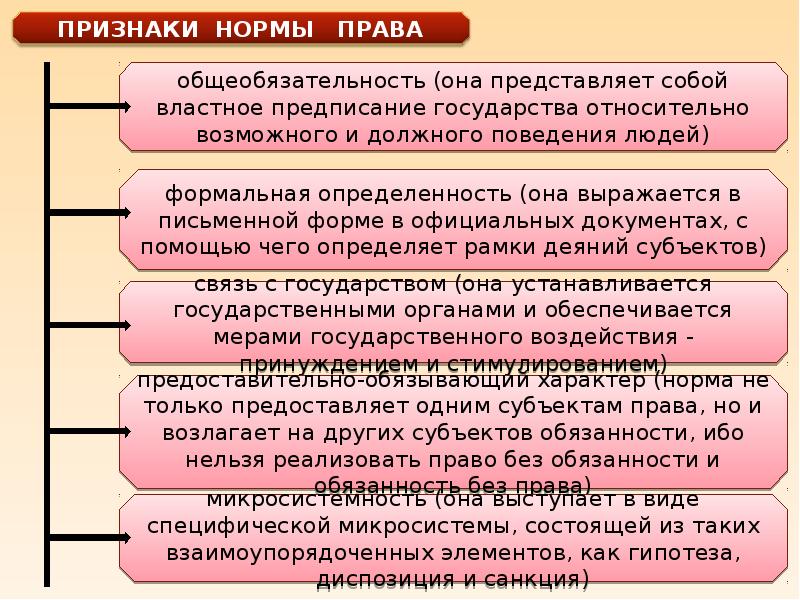 Правовая норма признаки