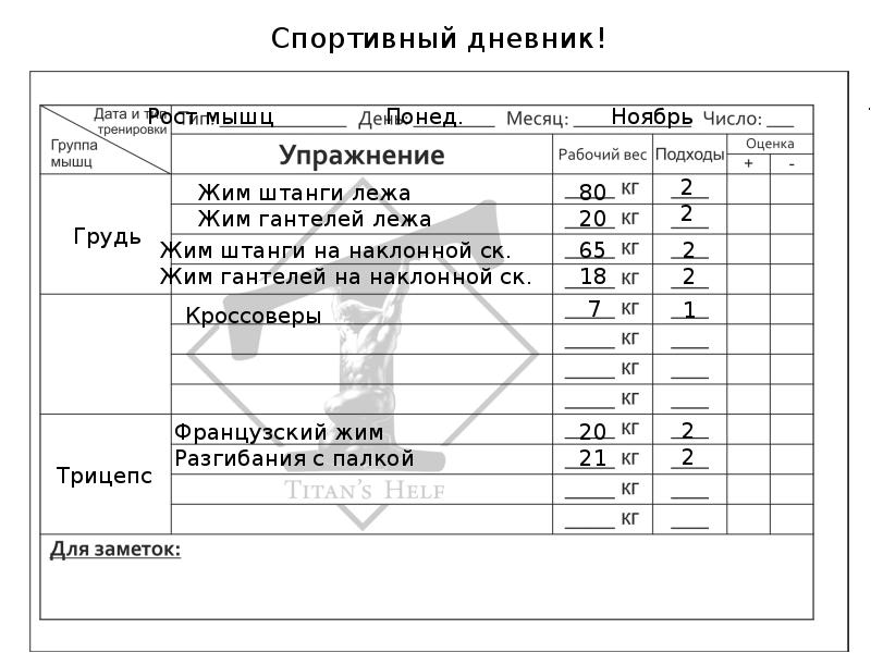 Журнал тренировок по безопасности. Пример дневника тренировок в тренажерном зале. Упражнения дневник тренировок пример. Дневник спортсмена. Журнал тренировок.