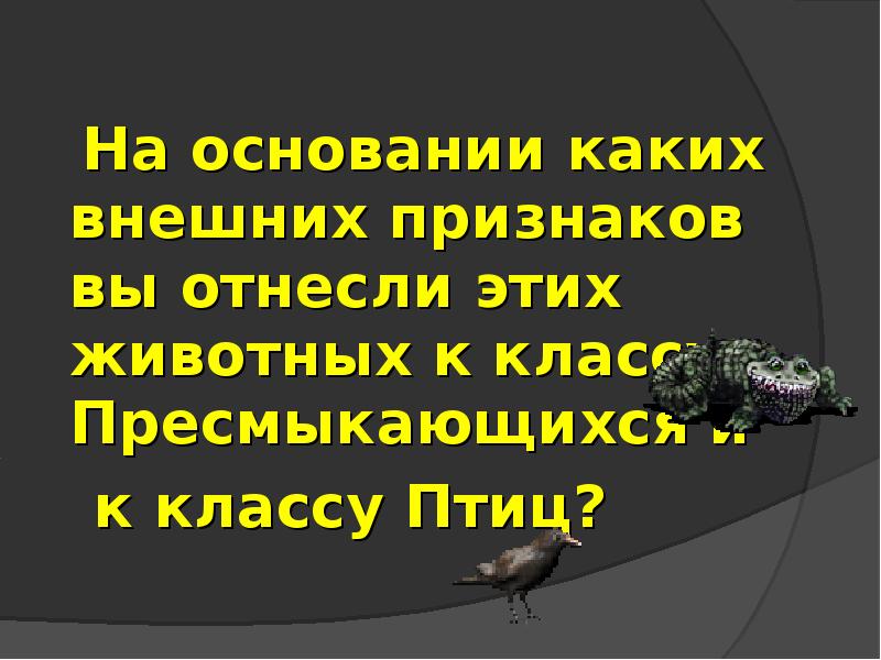 На основании каких внешних признаков вы отнесли этих животных к классу На основании каких внешних признаков вы отнесли этих животных к классу
