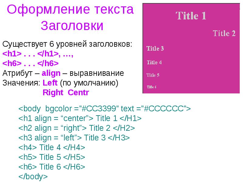 Html уроки презентация