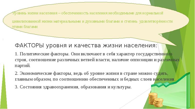 Достойный уровень жизни конституция. Факторы уровня и качества жизни. Факторы уровня жизни населения. Уровень жизни населения презентация. Повышение уровня жизни населения примеры.