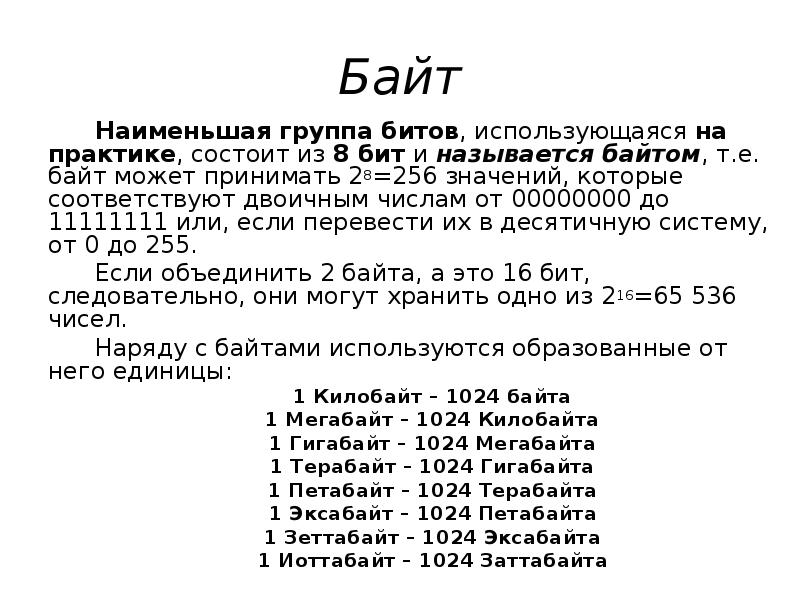 256 кбайт бит