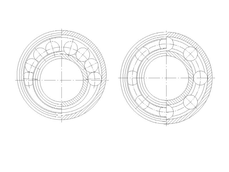 Подшипник вид сверху чертеж