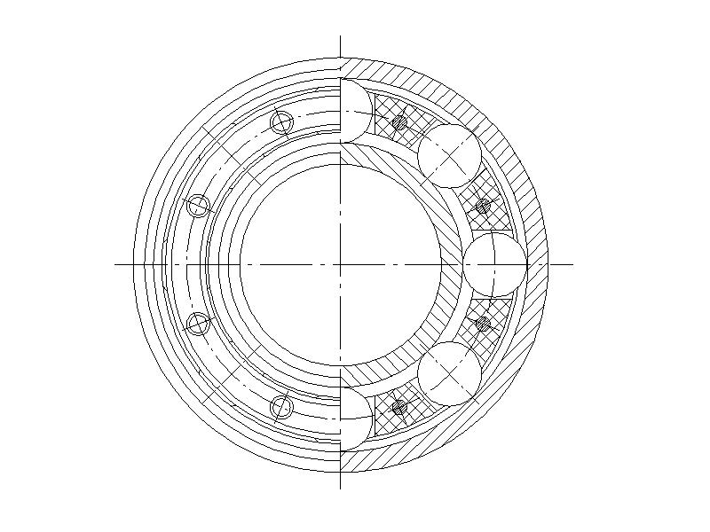 Подшипник вид сверху чертеж