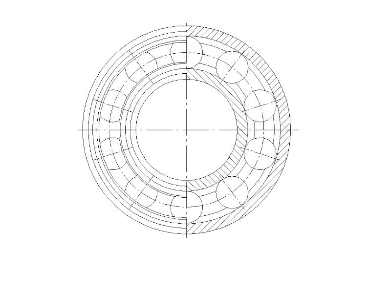 Подшипник вид сверху чертеж