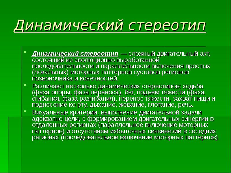 Динамический стереотип картинки