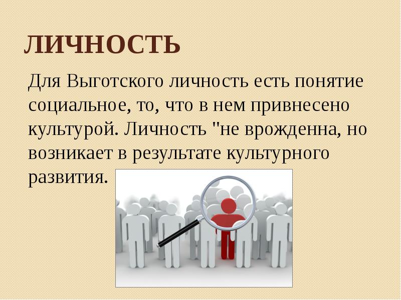 Концепция личности выготского. Личность по Выготскому.