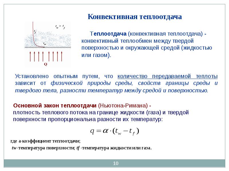 Коэффициент теплопередачи для случая представленного на рисунке характеризует