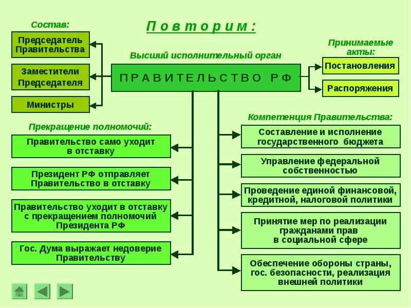 Функции правительства рф презентация