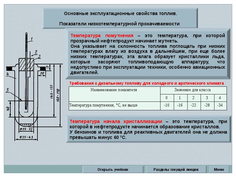 Температура начала. Эксплуатационные свойства топлив. Температура помутнения топлива. Эксплуатационные характеристики бензина. Эксплуатационные характеристики это.