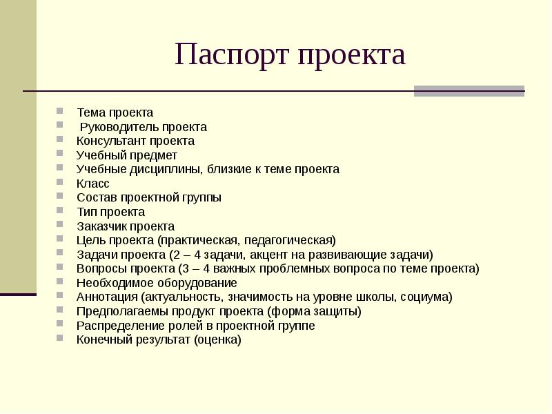 Первая глава проекта 10 класс