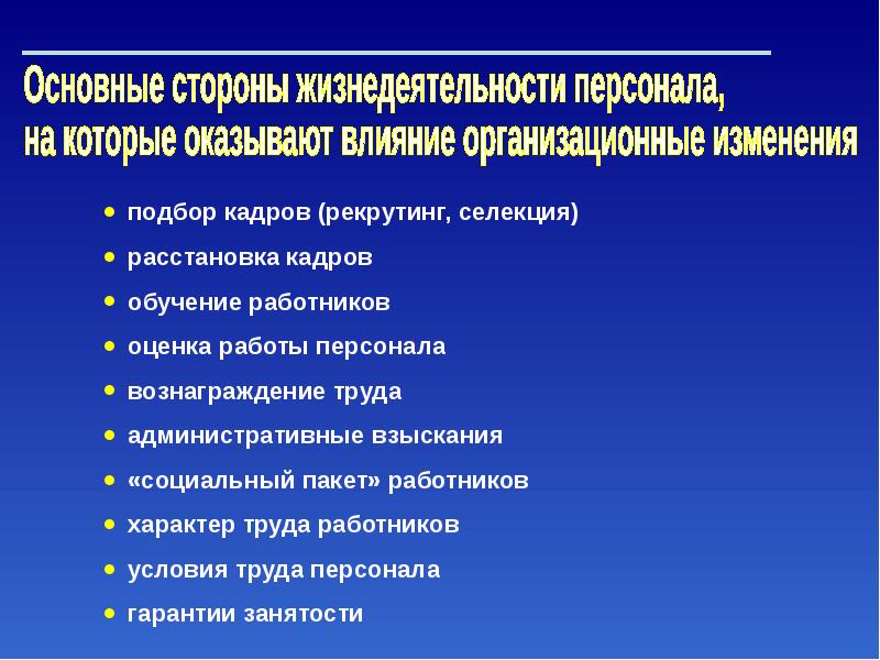 Управление организационными изменениями задачи. Управление организационными изменениями.