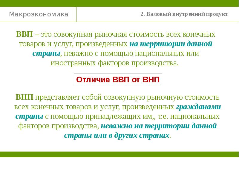 Конечные товары и услуги ввп. Валовый внутренний продукт макроэкономика. ВВП В макроэкономике. Макроэкономика презентация. Макроэкономика валовый национальный продукт.