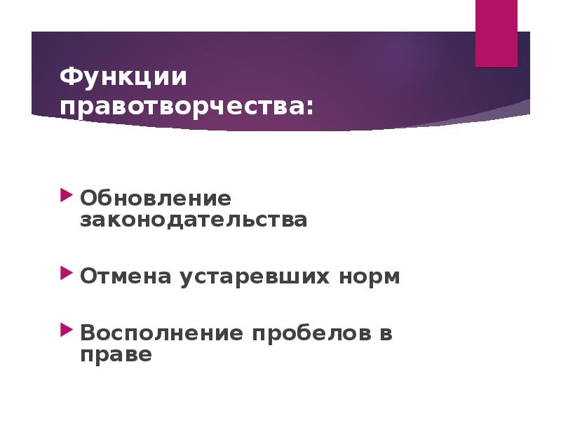 План по теме правотворчество