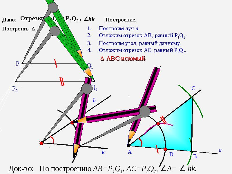 Схема построения треугольника