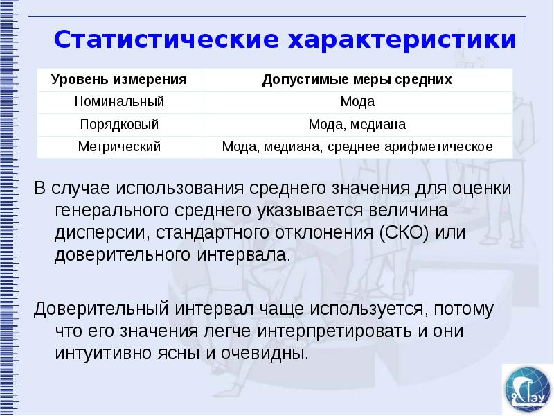 Статистические характеристики презентация