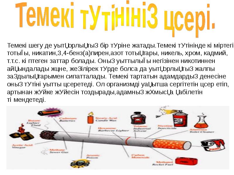 Электронды темекінің зияны презентация