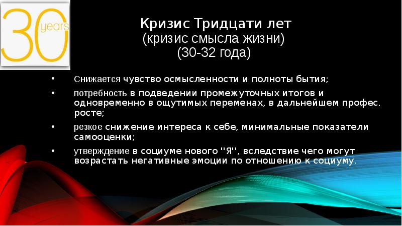 Кризис возраста 30 лет. Симптомы кризиса 30 лет. Кризис 30 лет особенности. Новообразования кризиса 30 лет.