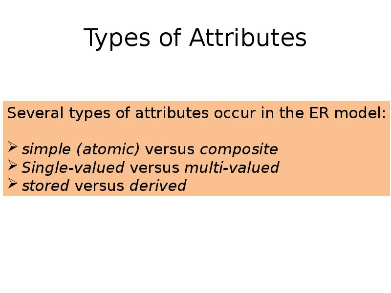 Types of Attributes