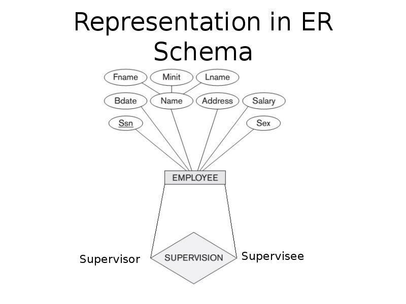 Representation in ER Schema